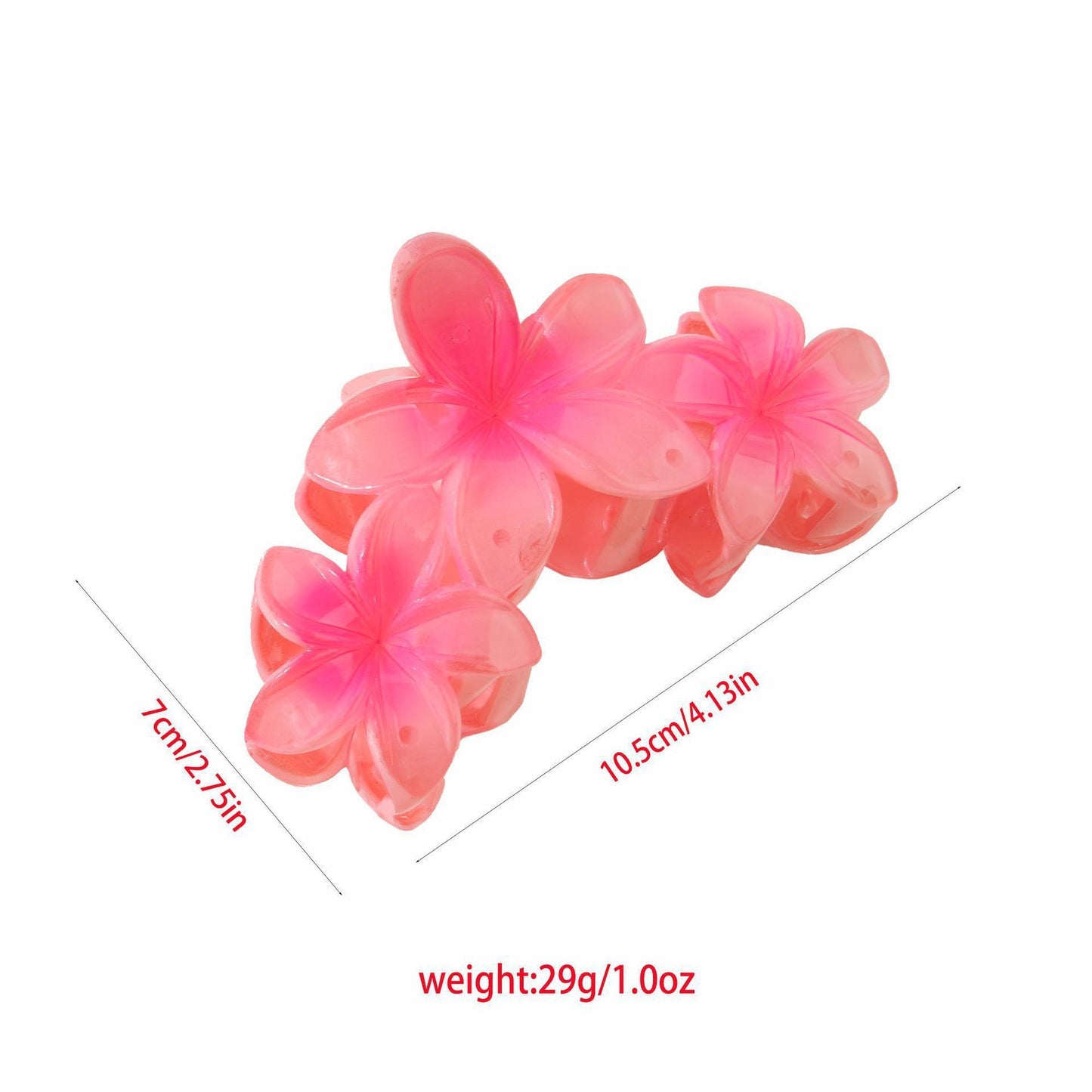 Large Flower Hair clips - 3pcs