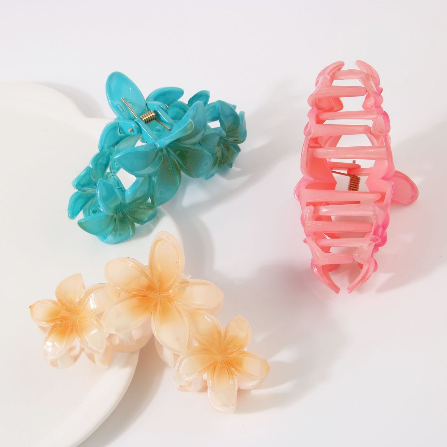 Large Flower Hair clips - 3pcs