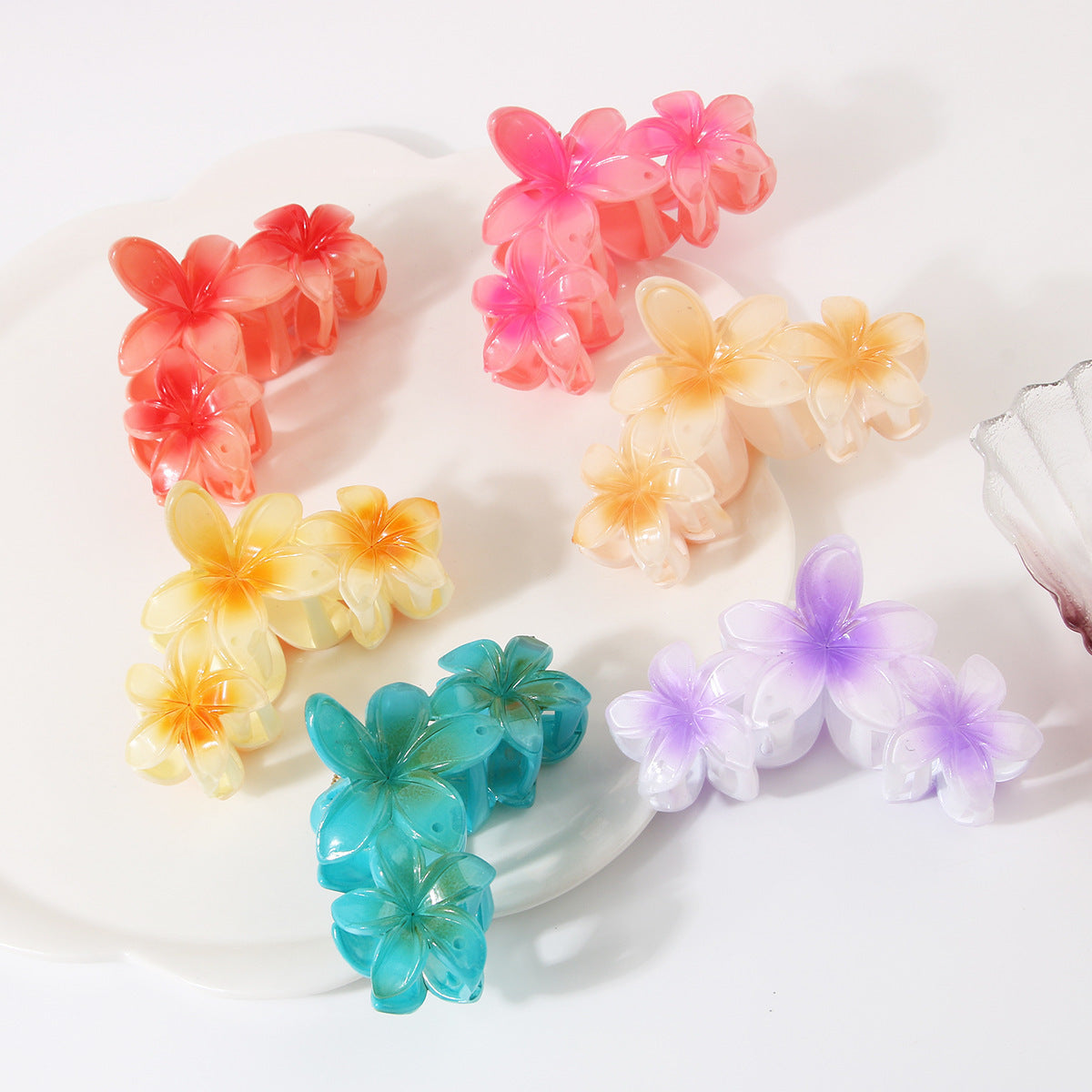 Large Flower Hair clips - 3pcs