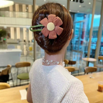 Large Flower hair clip - cloth