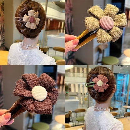 Large Flower hair clip - cloth